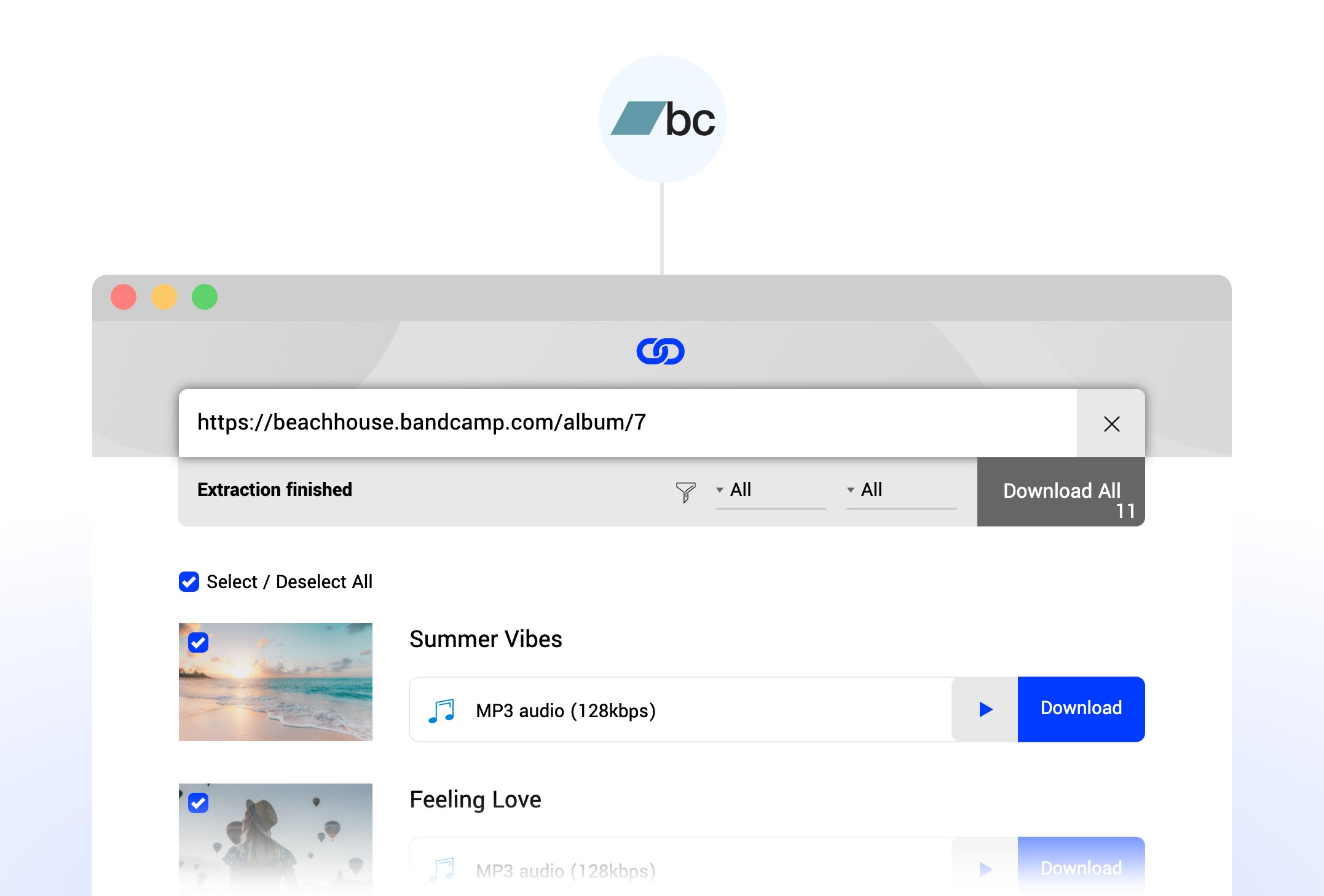 Bandcamp downloader